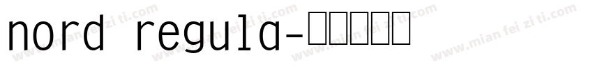 nord regula字体转换